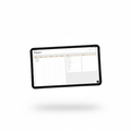 Digital Planner mockup on iPad, clean minimal white background