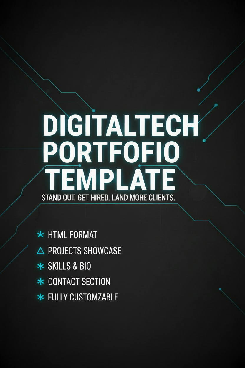 Developer Portfolio Template — Instant Digital Download